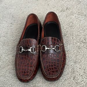 Martin Dingman Monte Carlo Alligator  Grain Horse Bit Driving Slip-Ons